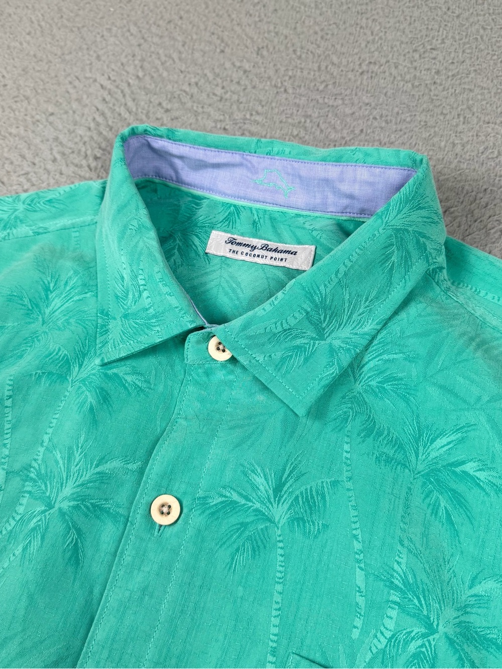 Tommy Bahama The Coconut Point Shirt Mens XL Green Teal Button Islandzone Beach
